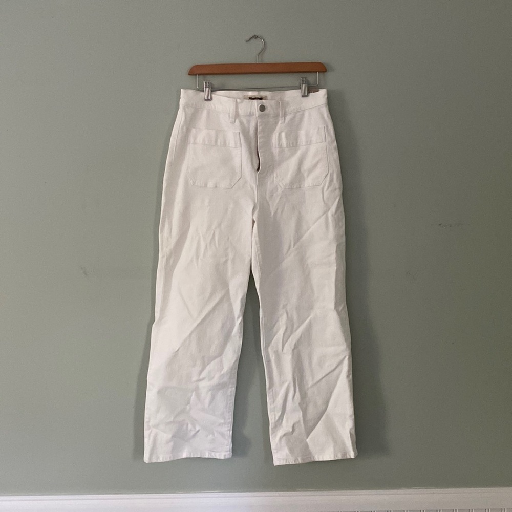 NWT Madewell Slim Crop White jeans